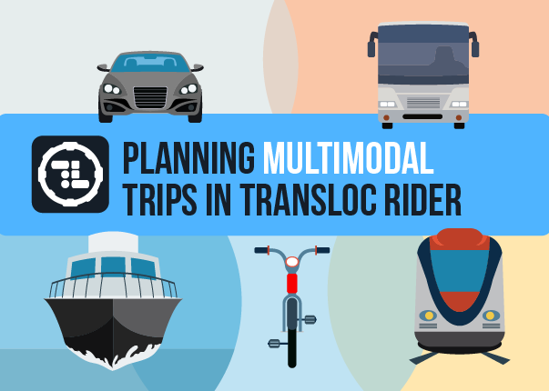 Planning Multimodal trips in transloc rider