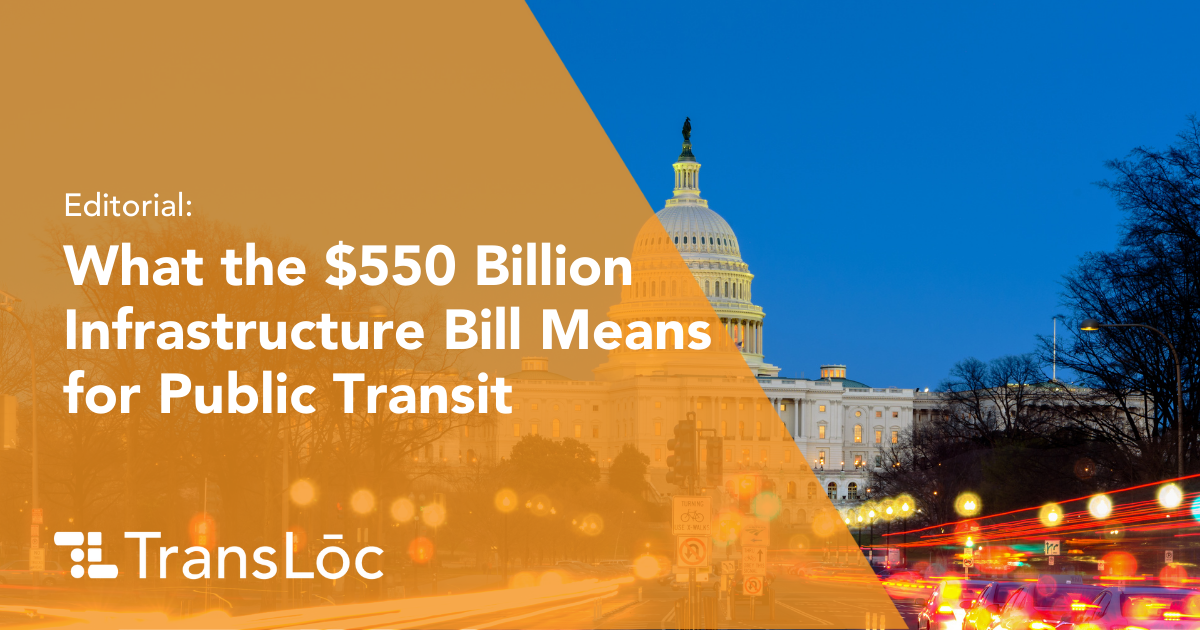 What the 550 billion dollar infrastructure bill means for public transit