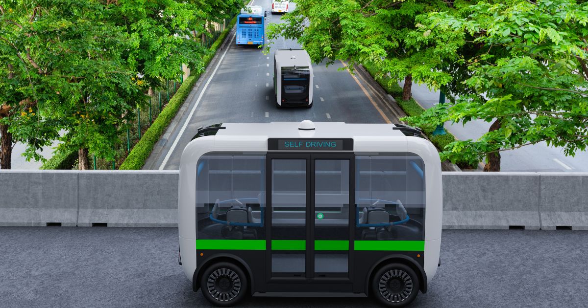 an example of an autonomous bus in action